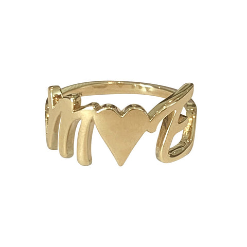 Initials and Heart Gold Ring