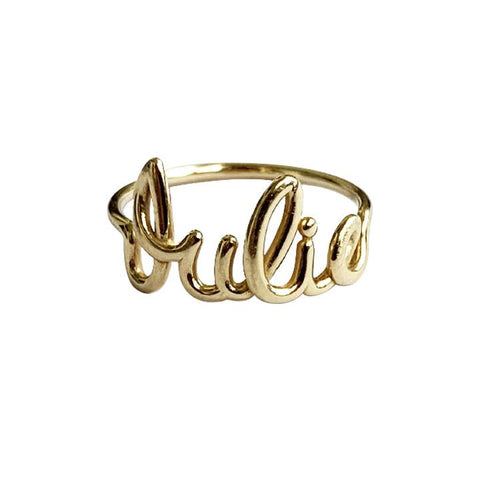 Name Wire Gold Ring