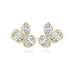 Three Medium Multi Shape Diamond Earring