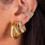 Thick Double Gold Hoop
