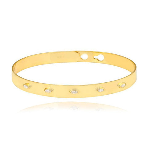 Clip On Marquise Diamond Bangle