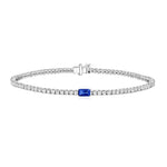Tennis Bracelet with Small Solitaire Gemstone