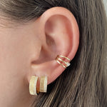 Fluted Side Pave Huggies