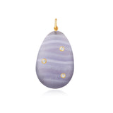 Large Three Diamond Stone Charm
