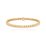 Emerald Cut Diamond Golden Bracelet