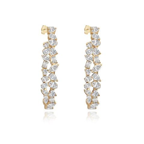 Oval Multi Shape Diamond Hoops