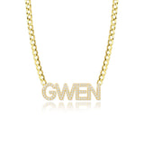 Pave Name Cuban Necklace
