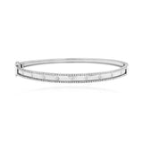 Border Pave Diamond Bangle