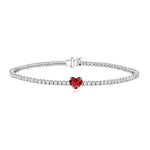 Tennis Bracelet with Solitaire Gemstone