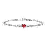Tennis Bracelet with Solitaire Gemstone