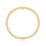 Seven Emerald Diamond Golden Bracelet