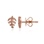 Small Leaf Pave Studs