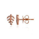 Small Leaf Pave Studs