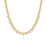Spike Golden Tennis Necklace