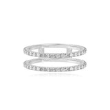 Pave Double Band Ring