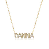 Large Diamond Name Necklace