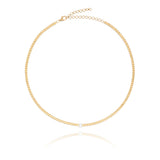 Golden Rectangle and Solitaire Tennis Necklace