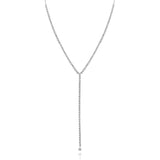 Pear Drop Lariat Tennis Necklace