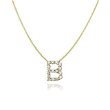 Large Diamond Initial Necklace