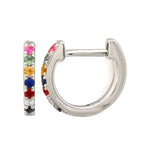 Small Gemstone Huggie