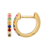 Small Gemstone Huggie