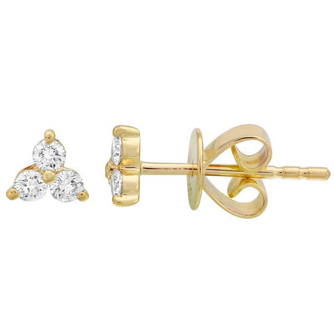 Trio Diamond Stud Earring