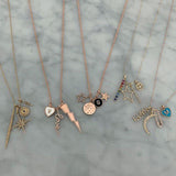 Large Pave Outline Lightning Bolt Charm