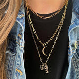 Large Pave Moon Charm