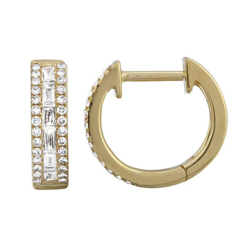 Baguette Pave Huggies