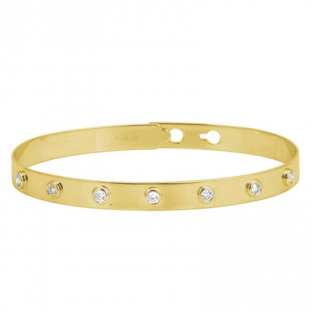 Clip On Round Diamond Bangle