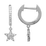 Mini Pave Dangling Star Huggies
