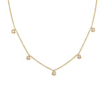 Five Bezel Dangling Necklace
