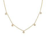 Five Bezel Dangling Necklace