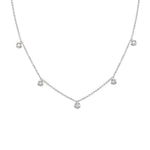Five Bezel Dangling Necklace