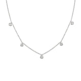 Five Bezel Dangling Necklace