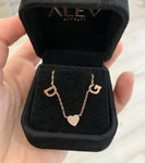 Mini Initials and Pave Charm Necklace