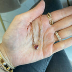 Solitaire Gemstone Paperclip Necklace