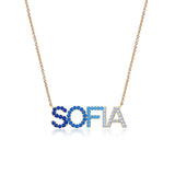 Large Ombre Personalized Necklace