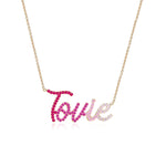 Large Ombre Personalized Necklace