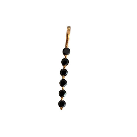 Round Black Bar Charm