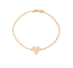 Engravable Gold Heart Bracelet