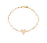 Engravable Gold Heart Bracelet