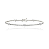 Five Diamond Heart Tennis Bracelet