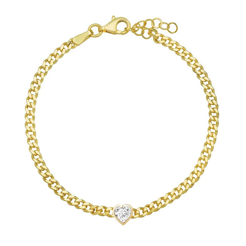 Diamond Bezel Cuban Bracelet