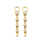 Bezels Spike Huggie Charms