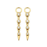 Bezels Spike Huggie Charms