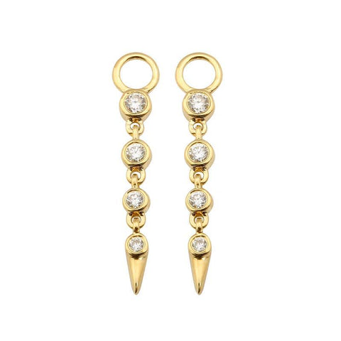 Bezels Spike Huggie Charms