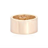 Thick Pave Cigar Gold Heart Ring