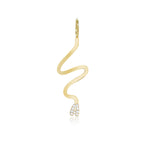 Wiggly Pave Initial Gold Charm