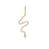 Wiggly Pave Solitaire Diamond Charm